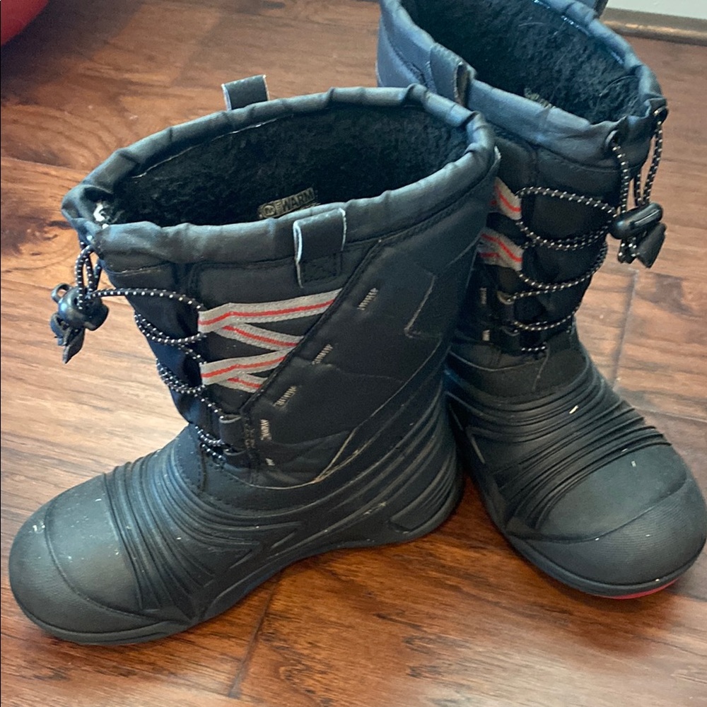 Kids Merrell Snow Quest Lite 2.0 Black Winter Boots